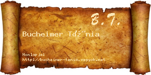Bucheimer Ténia névjegykártya